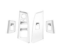IPEVMLZ Para G30 G38 2018-2022 Botón Elevación Interruptor Ventana | LHD Interruptor Ventana Coche Botón Elevación Moldura Cubierta Marco ABS(Plata)