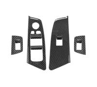 IPEVMLZ Para G30 G38 2018-2022 Botón Elevación Interruptor Ventana | LHD Interruptor Ventana Coche Botón Elevación Moldura Cubierta Marco ABS(fibra de carbono)