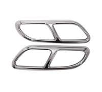 IPEVMLZ Para Jaguar XFL 2017 2018 2019 2020 Cubierta De Acero Inoxidable Para El Marco Del Tubo Escape Coche Embellecedor Y La Punta Silenciador Accesorios(Plata)