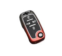 IPEVMLZ Para Seat Para Alhambra Carcasa Aleación De Zinc Funda Para Llave Coche Cobertura Total Llavero Accesorios(ROJO)