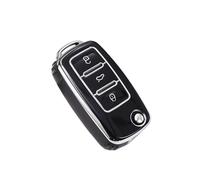 IPEVMLZ Para Seat Para Leon Para Altea Funda De Llave Coche TPU Con Tapa Accesorios(Plata Negro)
