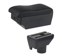 IPEVMLZ Para Toyota Para Yaris Para Vitz Caja Reposabrazos Auto Caja Almacenamiento Consola Central(Línea negra E2)