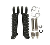 IPEVMLZ Reposapiés De Moto Estribos Traseros Delanteros Para Yamaha YZF R1 R6 YZF R6S R1M Para V MAX Accesorios De Moto(NEGRO,Frente)