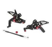 IPEVMLZ Reposapiés De Moto Pedal Pie Apoyo Rearset Rear Set Descansapiés Para CBR650R CB650R CBR650F(NEGRO)