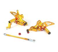 IPEVMLZ Reposapiés De Moto Pedal Pie Apoyo Rearset Rear Set Descansapiés Para CBR650R CB650R CBR650F(Oro)