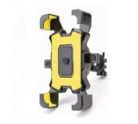 IPEVMLZ Soporte para Teléfono De Bicicleta Accesorios Moto Ajustable 360° Giratorio Clip GPS Ciclismo Bicis Deportes(Amarillo)