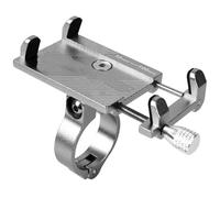 IPEVMLZ Soporte para Teléfono Universal para Bicicleta Accesorios De Ciclismo con Pinza para Manillar Motocicleta Montura Y para Móvil(Plata)