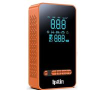 Ipflin Compresor Aire Portatil - Inflador Ruedas Coche Inflador Electrico, 150PSI con Linterna y Batería Recargable - para Coches, Motos, Bicicletas SOS Emergencia y para Viajes Familiares, Naranja