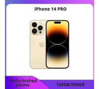 iPhone 14 Pro original de Apple, 14Pro 5G, Face ID, 128GB/256GB, NFC, 6.1'', 48MP+12MP+12MP, A16 Bionic Hexa-core, teléfono celular. Negro