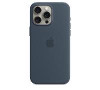 Apple MagSafe Funda Silicona iPhone 15 Pro Max Azul tempestad