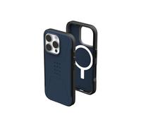 Urban Armor Gear Civilian MS Compatible con Apple iPhone 16 Pro Funda (Carga inalámbrica/magnética Compatible, Resistente a caídas, Borde levantado) Azul (Mallard)