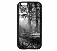 iPhone 6S Plus Case, iPhone 6 Plus Case (Black & White) - Autumn forest