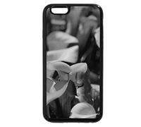 iPhone 6S Plus Case, iPhone 6 Plus Case (Black & White) - flowers