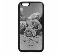 iPhone 6S Plus Case, iPhone 6 Plus Case (Black & White) - Pink roses