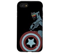 iPhone SE (2020) / 7 / 8 Marvel Avengers Sam Wilson Captain America Portrait Black Case