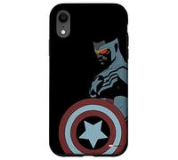 iPhone XR Marvel Avengers Sam Wilson Captain America Portrait Black Case