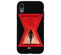 iPhone XR Marvel Black Widow Icon Red Hourglass Natasha Romanoff Black Case