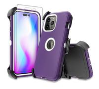 iPhone14Pro case with belt clip, screen and lens