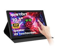 iPistBit Monitor Táctil 10,1 Pulgadas, 1280x800 con Altavoces Dobles HDMI VGA Monitor Portátil para PC/Portátil/Raspberry Pi/Banana Pi/Consola de Juegos