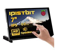 iPistBit Raspberry Pi - Pantalla táctil de 7 pulgadas, IPS 1024x600, altavoces duales integrados, monitor portátil HDMI compatible con Raspberry Pi 5/Pi 4B/3B+/3B, BB Black, Win11/10/8/7, no