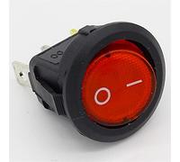 IPKAAAAD 4Pcs Car 220V Round Rocker Dot Boat LED Light Toggle Switch SPST ON/Off Electric Controls (Color : Red) (Color : Red)