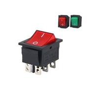 IPKAAAAD 5pcs KCD4 Rocker Switch 6 Pins 16A 250VAC/ 20A 125VAC Push Button Power Electrical Equipment(R1ed)