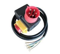 IPKAAAAD Emergency Stop Switch 2 in 1 Industrial Electromagnetic Emergency Stop Pushbutton Switches with 3P+N+E 5P Socket