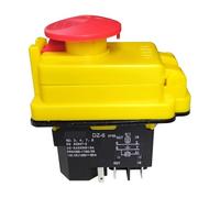 IPKAAAAD Emergency Stop Switch DZ-6I 5Pin Waterproof Electromagnetic Pushbutton Switches Bipolar Normally Open Emergency Stop Industrial Switch for Drill