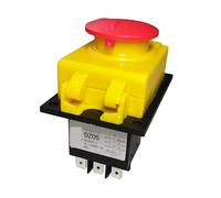 IPKAAAAD Emergency Stop Switch DZ05 Waterproof Electromagnetic Pushbutton Switches Three Phase 400V 10A 7Pins Magnetic Switch with Emergency Stop Cover