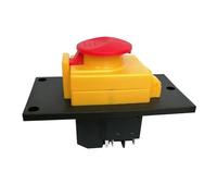 IPKAAAAD Emergency Stop Switch DZ05C Waterproof Electromagnetic Push Button Switches Emergency Stop Pushbutton Switch 400V 10A 7Pins