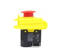 IPKAAAAD Emergency Stop Switch Waterproof Electromagnetic Pushbutton Switches KJD17B 120V / 220V 2HP 16A 5-pin Emergency Stop Push Button Switch(5Pin)