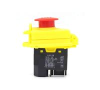 IPKAAAAD Emergency Stop Switch Waterproof Electromagnetic Pushbutton Switches KJD17B 120V / 220V 2HP 16A 5-pin Emergency Stop Push Button Switch(4Pin)