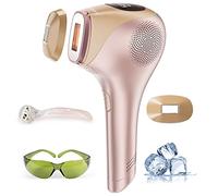 IPL Depiladora de Luz Pulsada 600,000 Flashes, Función de Refrigeración, 5 Impostazioni Regolabili y 2 Modalità Flash, Para Axilas, Brazos, Espalda, Línea de Bikini y Piernas