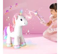 iPlay, juguete de unicornio mágico de peluche con control remoto, varita mágica de hadas, música de unicornio con sonido de luz LED, regalo interactivo de cumpleaños de 18 a 24 meses, bebé 2 3 4 5 6 7