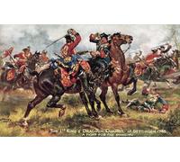 IPLUPJDY Imagen de Lienzo Modernos Cuadro Famosa Pintura Reproducción el Kings Horse Now the St Dragoon Guards Battle of Dettingen por Henry A. Payne para Decoraciones del Hogar 60x90cm