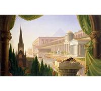 IPLUPJDY Imagen de Lienzo Modernos Cuadro Famosa Pintura Reproducción El sueño de los arquitectos de Thomas Cole para Decoraciones del Hogar 60x90cm