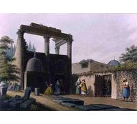 IPLUPJDY Imagen de Lienzo Modernos Cuadro Famosa Pintura Reproducción En Latachia en Siria de vistas en los dominios otomanos por Mayer para Decoraciones del Hogar 60x90cm