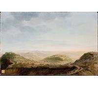 IPLUPJDY Imagen de Lienzo Modernos Cuadro Famosa Pintura Reproducción Fuerte De La Ceva Le Avril de Giuseppe Pietro Bagetti para Decoraciones del Hogar 60x90cm
