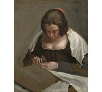 IPLUPJDY Imagen de Lienzo Modernos Cuadro Famosa Pintura Reproducción la costurera de diego velazquez para Decoraciones del Hogar 60x90cm