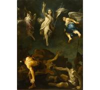 IPLUPJDY Imagen de Lienzo Modernos Cuadro Famosa Pintura Reproducción la Resurrección de Cristo de Giuseppe Maria Crespi para Decoraciones del Hogar 60x90cm