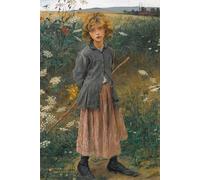 IPLUPJDY Imagen de Lienzo Modernos Cuadro Famosa Pintura Reproducción Niña de Jules Bastien-lepage para Decoraciones del Hogar 60x90cm