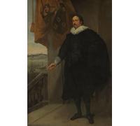 IPLUPJDY Imagen de Lienzo Modernos Cuadro Famosa Pintura Reproducción Retrato de un posiblemente Adriaan Van Der Borcht deVan Dyck para Decoraciones del Hogar 60x90cm