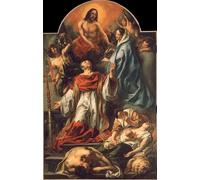 IPLUPJDY Imagen de Lienzo Modernos Cuadro Famosa Pintura Reproducción San Carlos Borromeo entre las víctimas de la peste de Jacob Jordaens para Decoraciones del Hogar 60x90cm