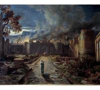 IPLUPJDY Imagen de Lienzo Modernos Cuadro Famosa Pintura Reproducción Sodoma la destrucción de la ciudad por Jules Augustin Laurens para Decoraciones del Hogar 60x90cm