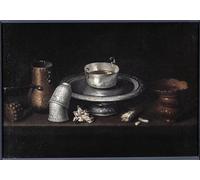 IPLUPJDY Lienzo Impresión Pintura Clásicas Poster el Bodegón Chocolate Desayuno de Chocolate Cup Cups de Francisco De Zurbaran para la Decoración del Hogar del Dormitorio 60x90cm