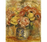 IPLUPJDY Lienzo Impresión Pintura Clásicas Poster Flowers in Aand White Vase Fleurs Dans Un Vase Et Blanc de Pierre Auguste Renoir para la Decoración del Hogar del Dormitorio 60x90cm