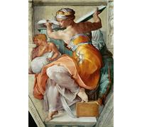 IPLUPJDY Lienzo Impresión Pintura Profetas y sibilas Sibila libia Techo de la Capilla Sixtina en el Vaticano de Miguel Ángel Buonarroti para la Decoración del Hogar del Dormitorio 60x90cm