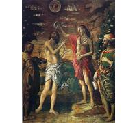 IPLUPJDY Lienzo Poster Clásicas Poster Cuadro Sobre Lienzo Bautismo de Cristo de Andrea Mantegna para Decoración de Paredes 60x90cm
