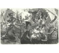IPLUPJDY Lienzo Poster Clásicas Poster Cuadro Sobre Lienzo Catherine Cornaro zarpa desde Venecia para convertirse en reina de Chipre por Hermann Vogel para Decoración de Paredes 60x90cm