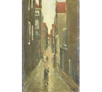 IPLUPJDY Lienzo Poster Clásicas Poster Cuadro Sobre Lienzo el Baanbrugsteeg mirando desde Haarlemmerdijk hacia por George Hendrik Breitner para Decoración de Paredes 60x90cm